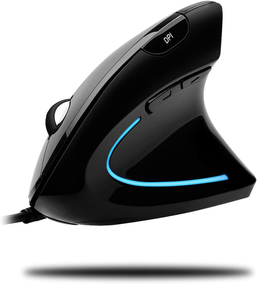 Glossy Black USB Optical Mouse with Scroll Wheel V685