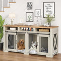 71" Dog Crate with 3 Storage Drawers & Removable Divider C8983