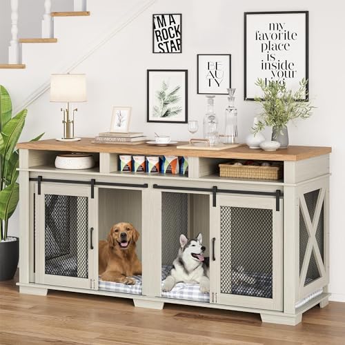 71" Dog Crate with 3 Storage Drawers & Removable Divider C8983