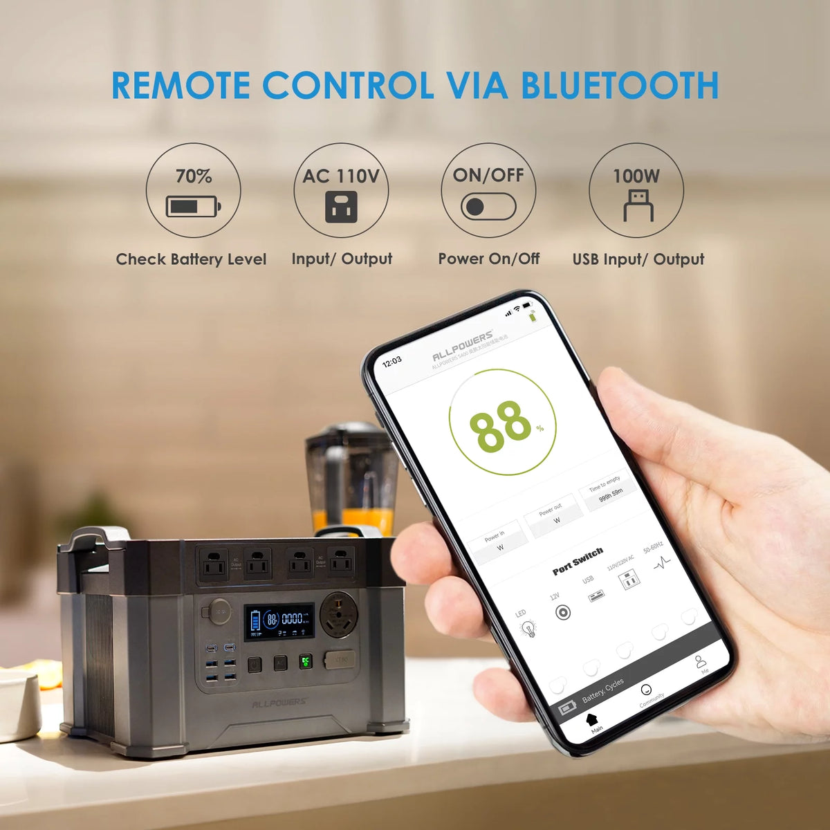 2400W 1500Wh Portable Power Station E810