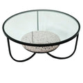Black Metal Terrazzo Coffee Table X39449