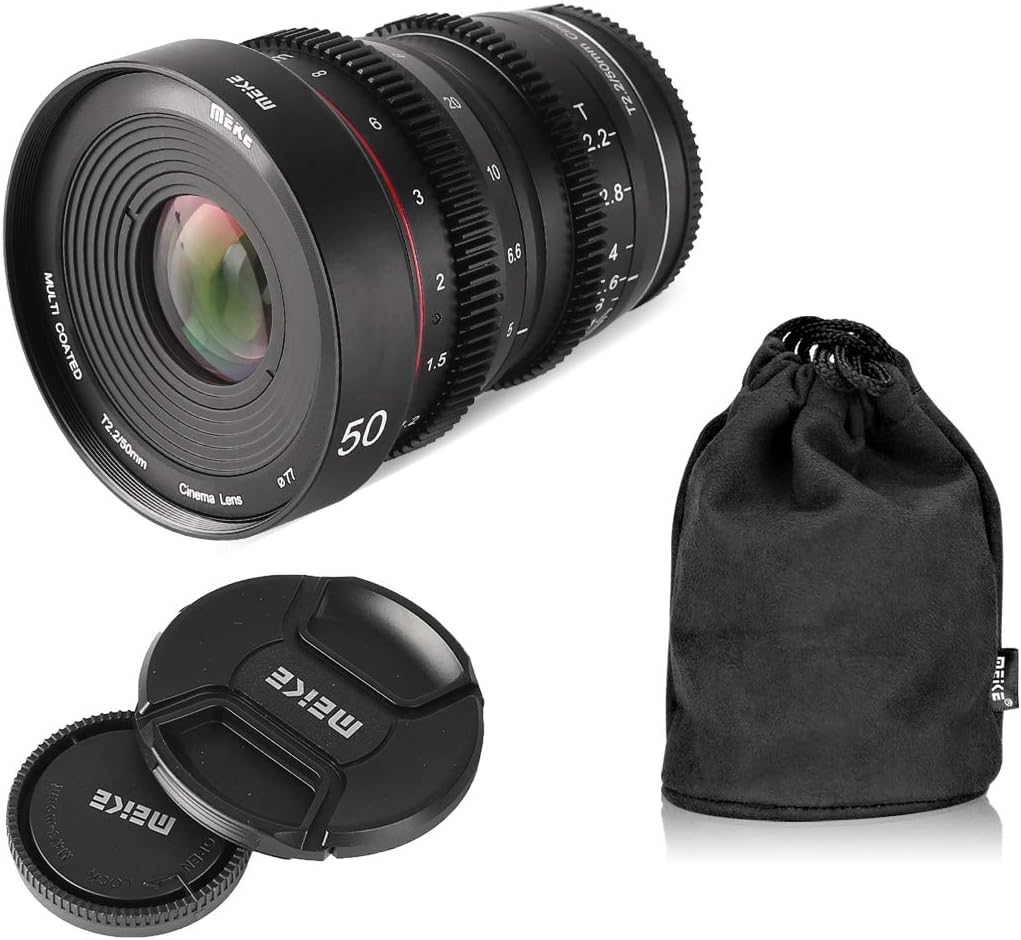 50mm T2.2 Manual Focus Wide-Angle Cinema Lens for M43 Micro Four Thirds MFT Mount Cameras G527