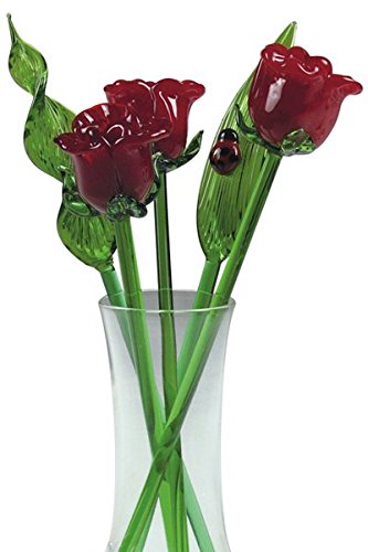 Decorative Glass Flower Bouquet with Vase X59057