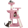 Pink Multilevel Cat Tree Tower with Condo and Perches H36754