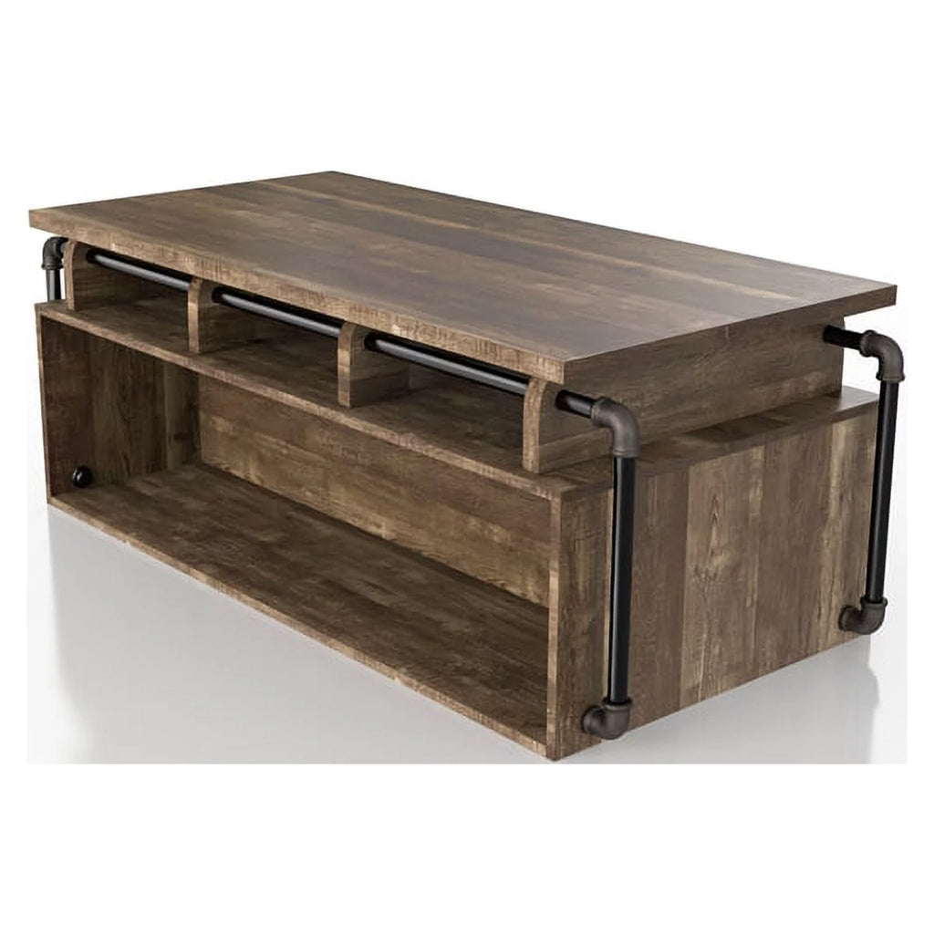 Modern Wood Lift-Top Coffee Table in Reclaimed Oak Z64817