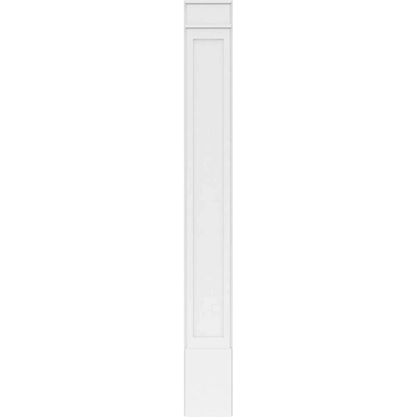 Flat Panel PVC Pilaster with Decorative Capital & Base (Pair) N94205