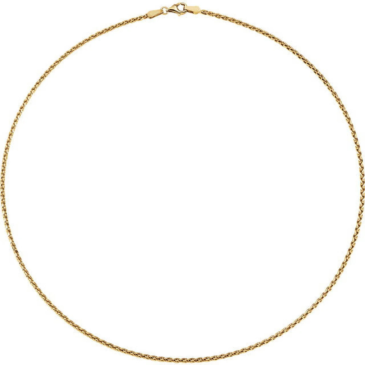 18K Yellow Gold 1.9mm Wheat 18" Chain J1062