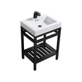 24 in. Stainless Steel Console with Acrylic Sink V145734