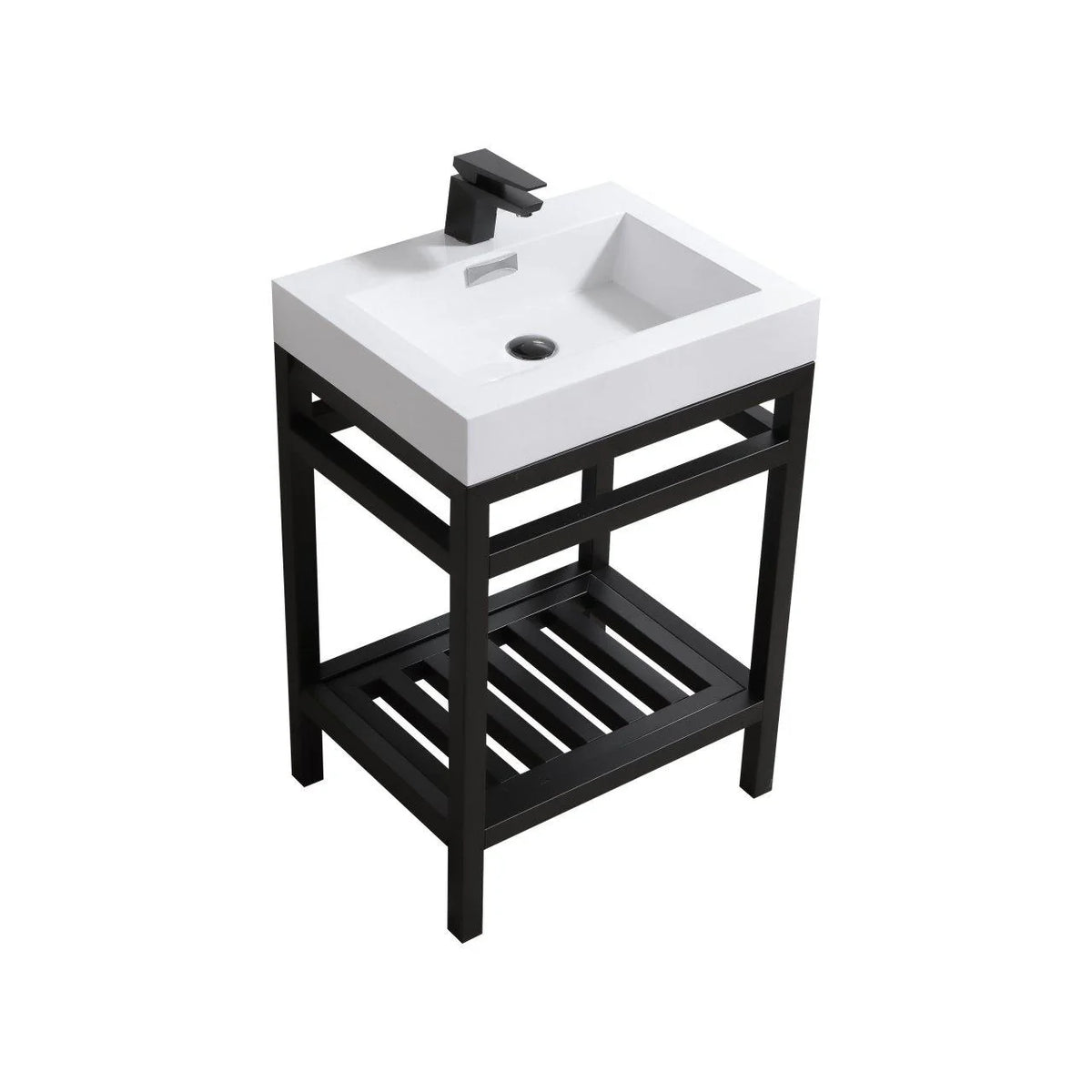 24 in. Stainless Steel Console with Acrylic Sink V145734