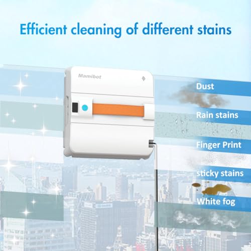 Window Cleaning Robot with 4 Spray Nozzles, 3200Pa Suction M4218