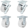2 Swivel Casters with Brakes & 2 Rigid Steel Wheel Casters P53521