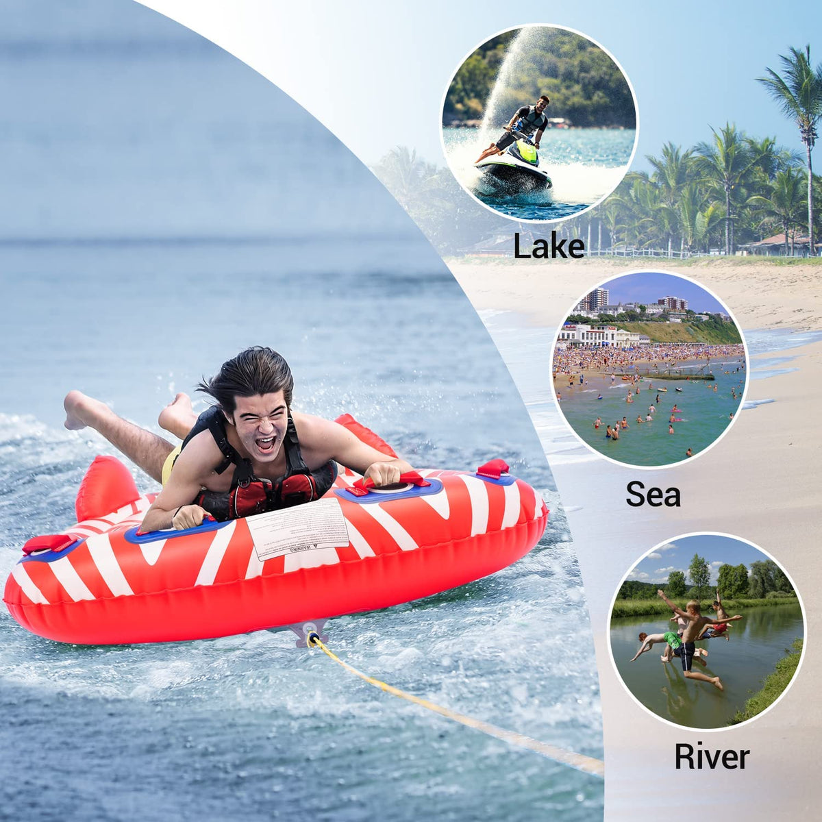 Inflatable Towable Tube for 2 Persons R975