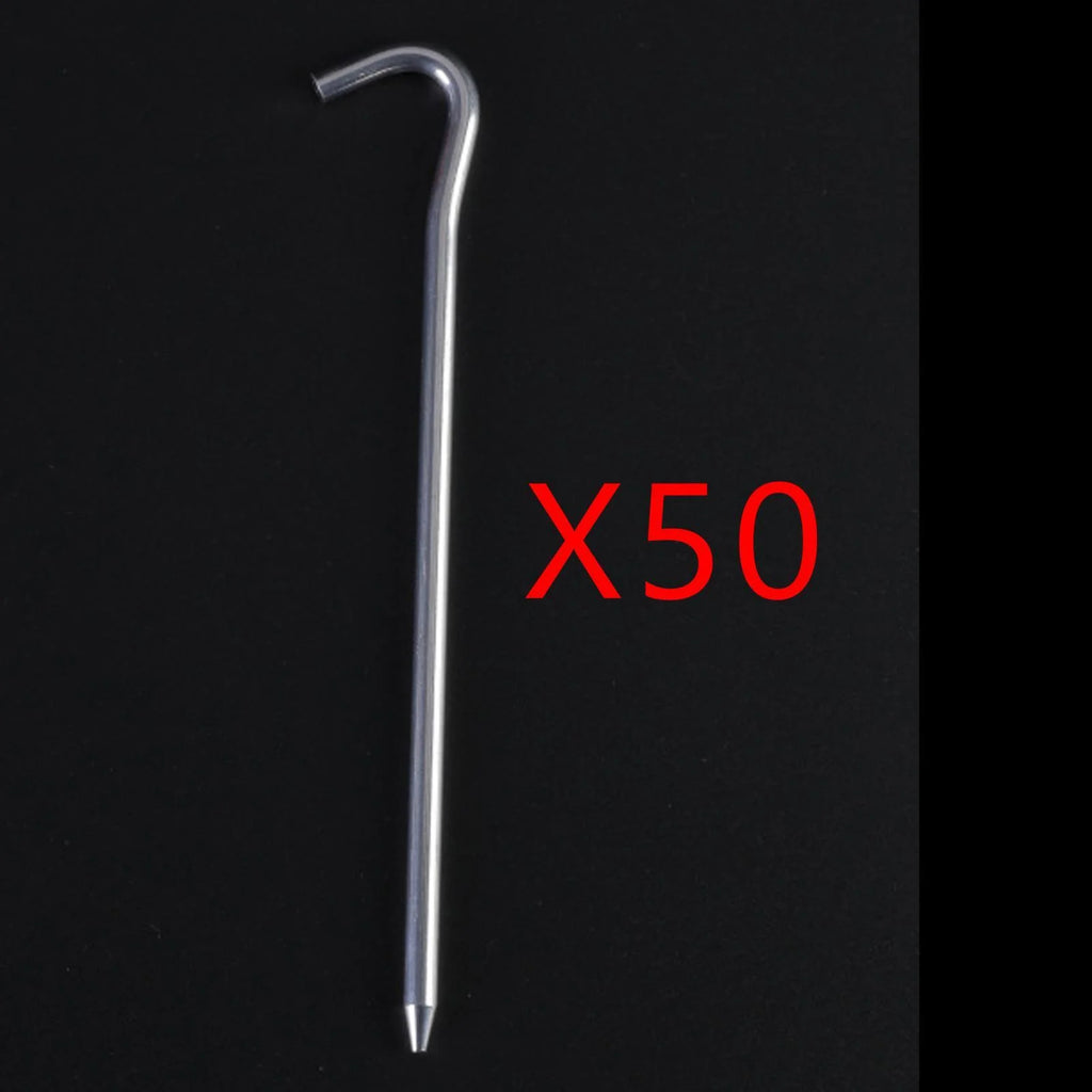 50 Pack 7inch Aluminum Tent Pegs for Camping N7817