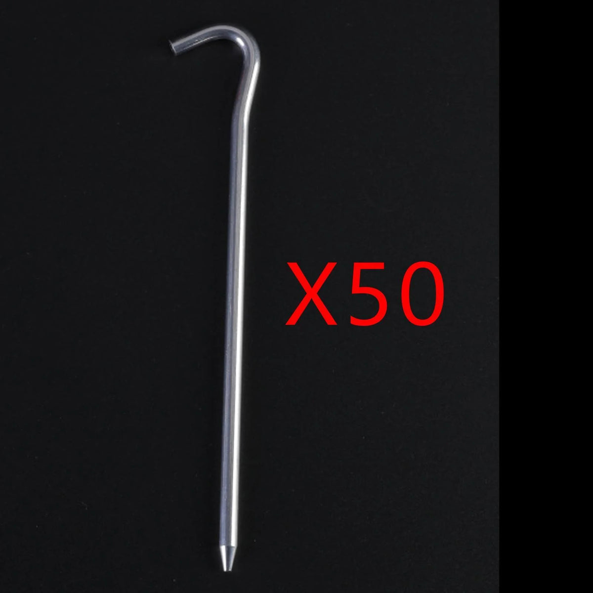 50 Pack 7inch Aluminum Tent Pegs for Camping N7817