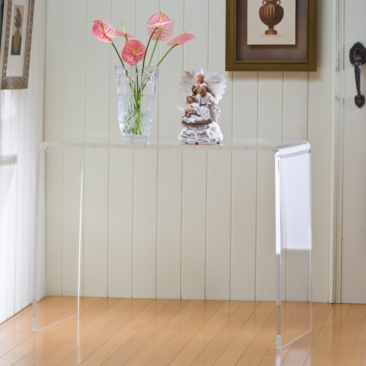 Clear Lucite and Acrylic Console Table I2323