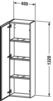 Semi-tall Cabinet with 1 Door Z8554