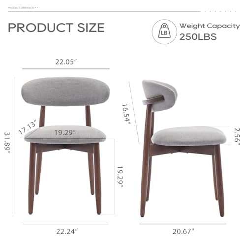 Green Fabric Upholstered Dining Chairs Set of 4 F1352