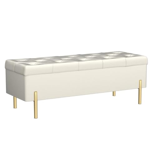 Grey Velvet Storage Bench Ottoman with Soft Close Lid V321692