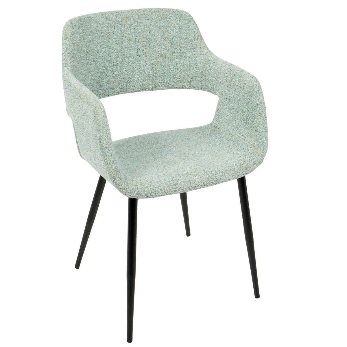 Mid-Century Modern Chair Set of 2 Green Y43756