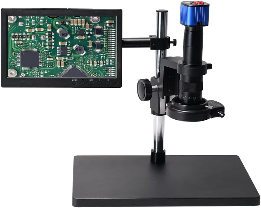 16MP HDMI USB Microscope Camera with 10.1 inch LCD Monitor and 144 LED Light Y3409