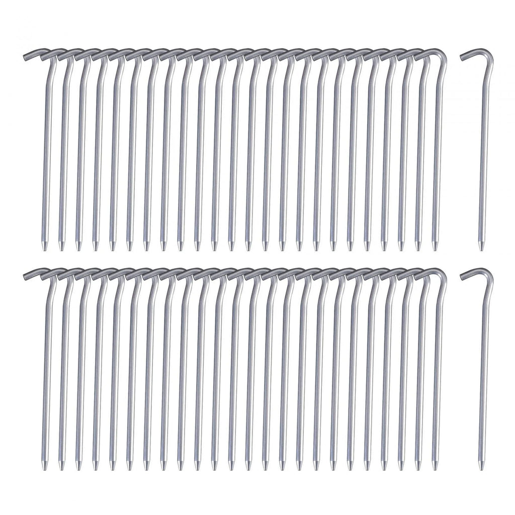 50 Pack 7inch Aluminum Tent Pegs for Camping N7817
