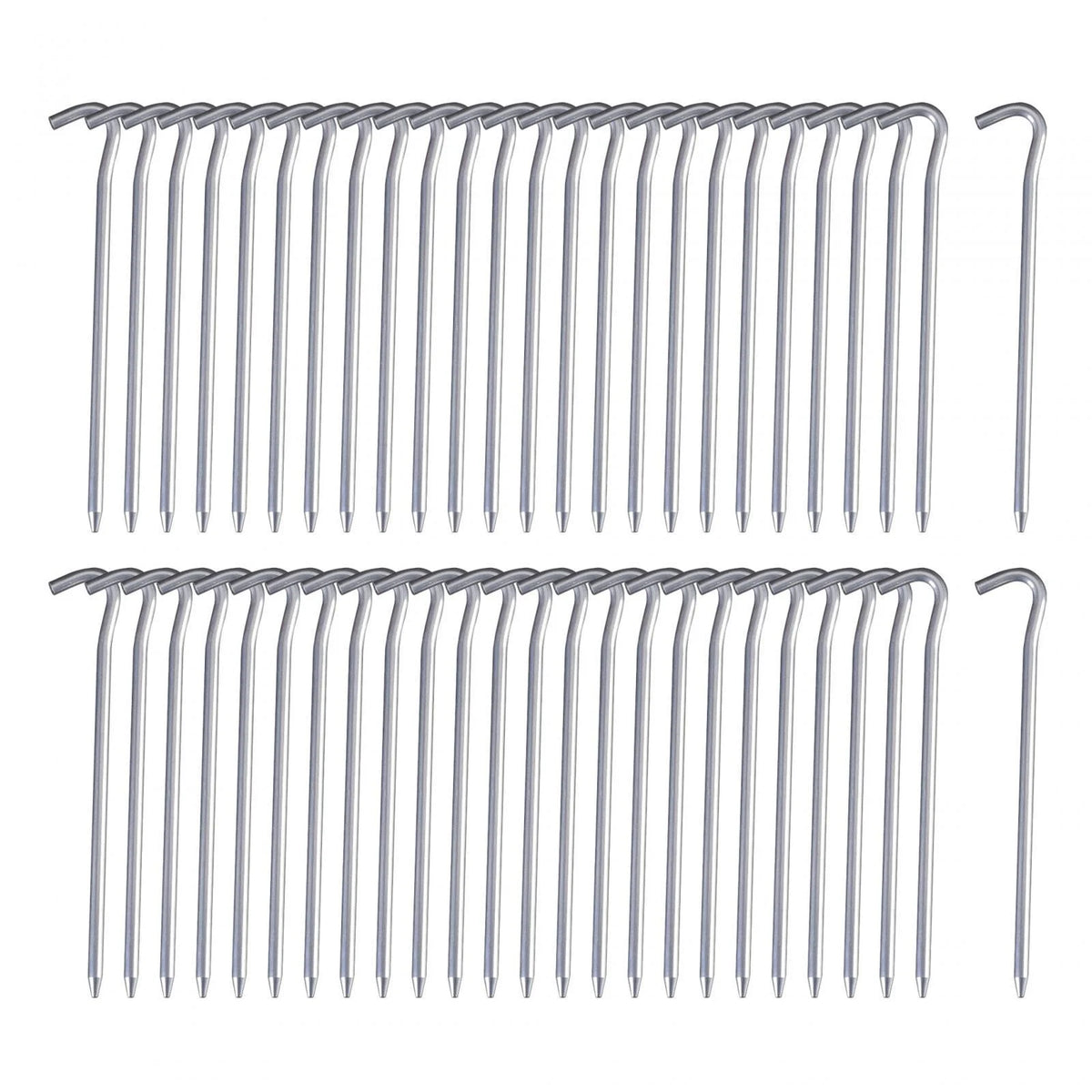 50 Pack 7inch Aluminum Tent Pegs for Camping N7817