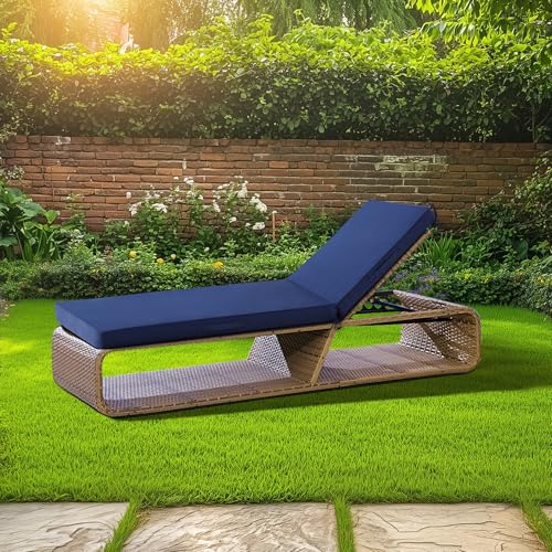 Waterproof Outdoor Chaise Lounge Cushion with Ties N457635