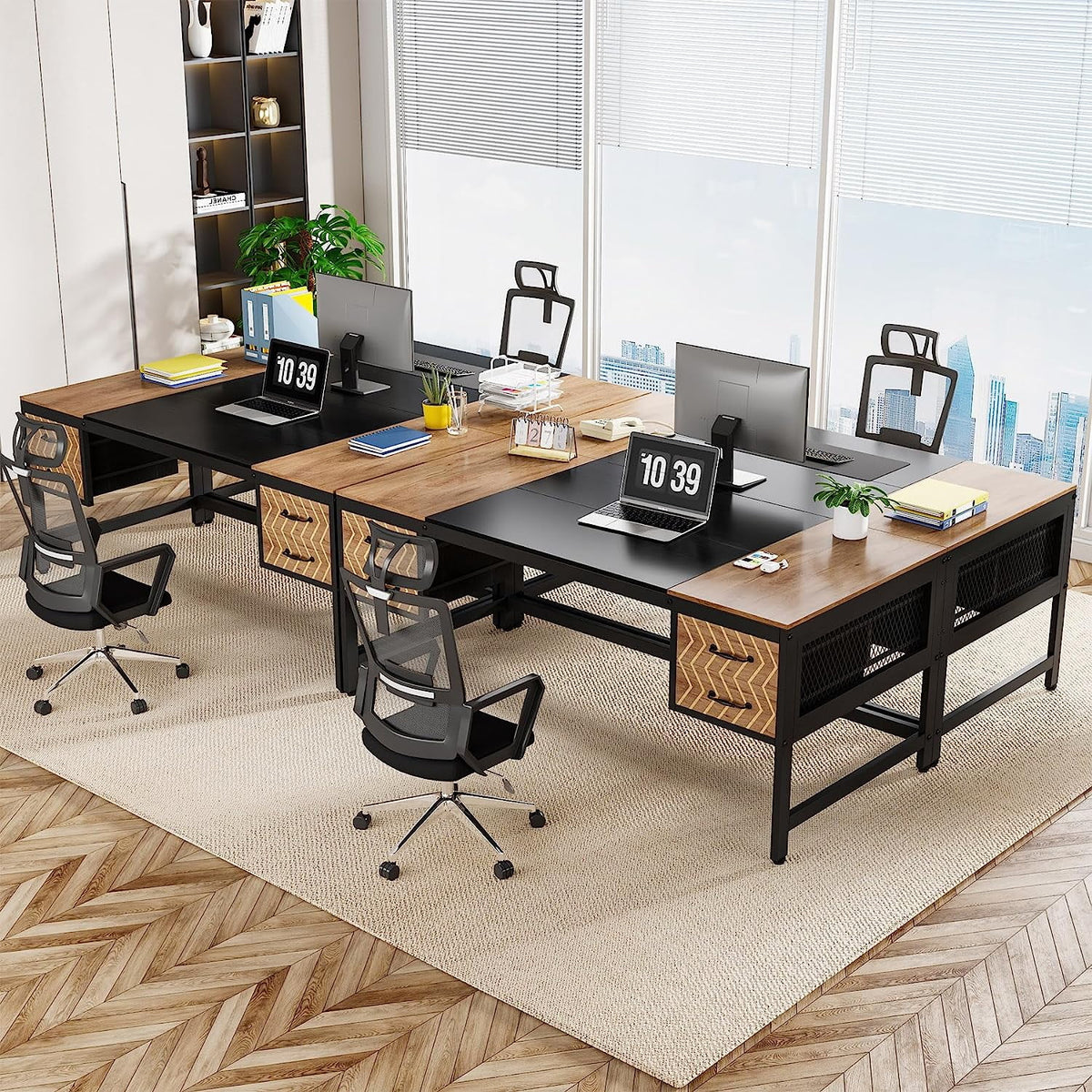 63 inch Computer Desk with 4 Drawers L587667