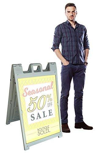 Gray A-Frame Sign Stand O187