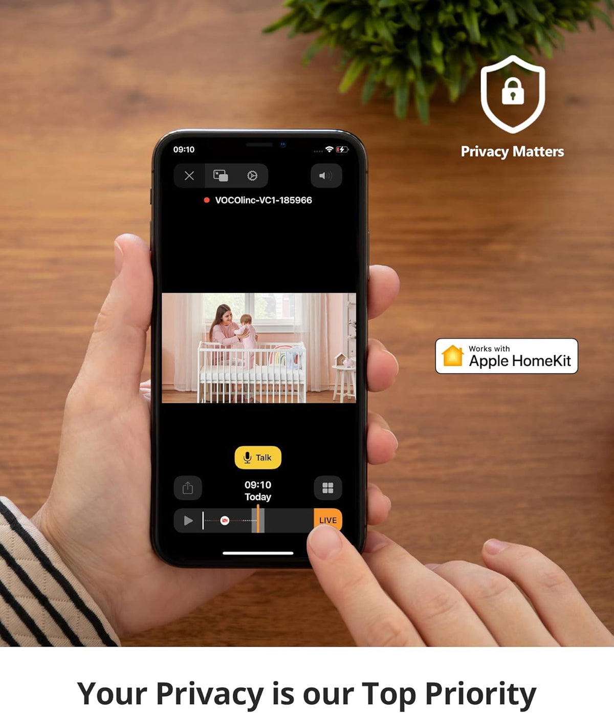 1080P HomeKit Indoor Security Camera with Night Vision and 2-Way Audio O2843