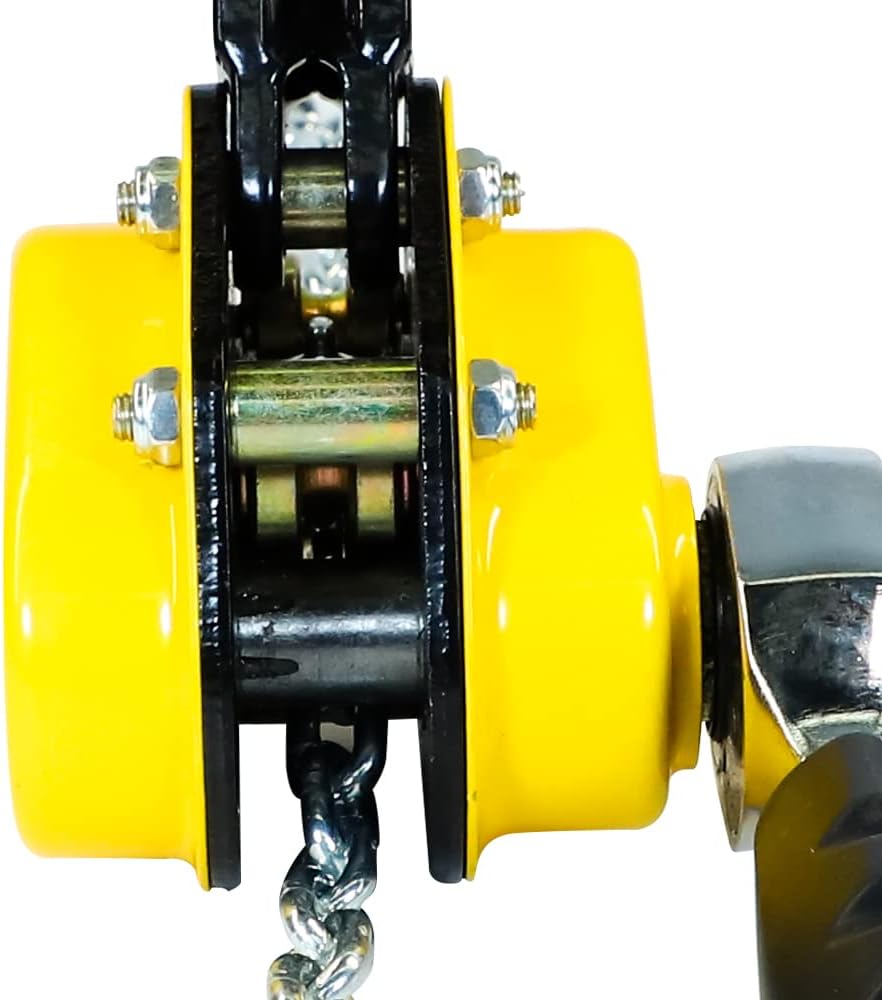 550LBS Manual Lever Chain Hoist 5 Feet Lift G80 Chain with Hook Pack of 2 A889