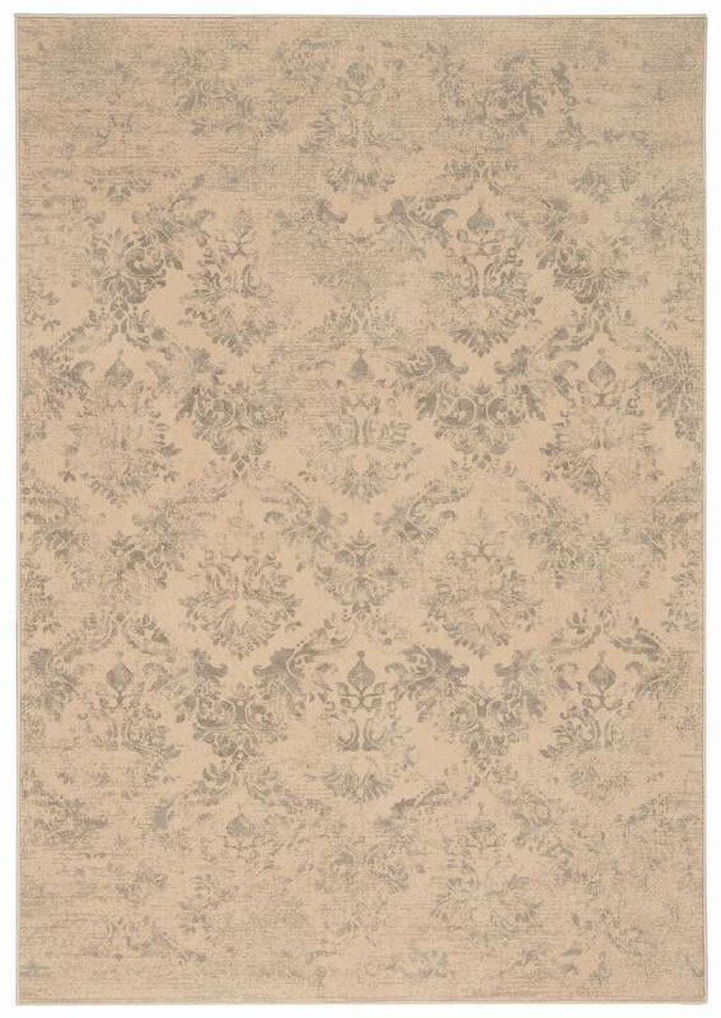 Silver Rectangle Machine Woven Rugs F234