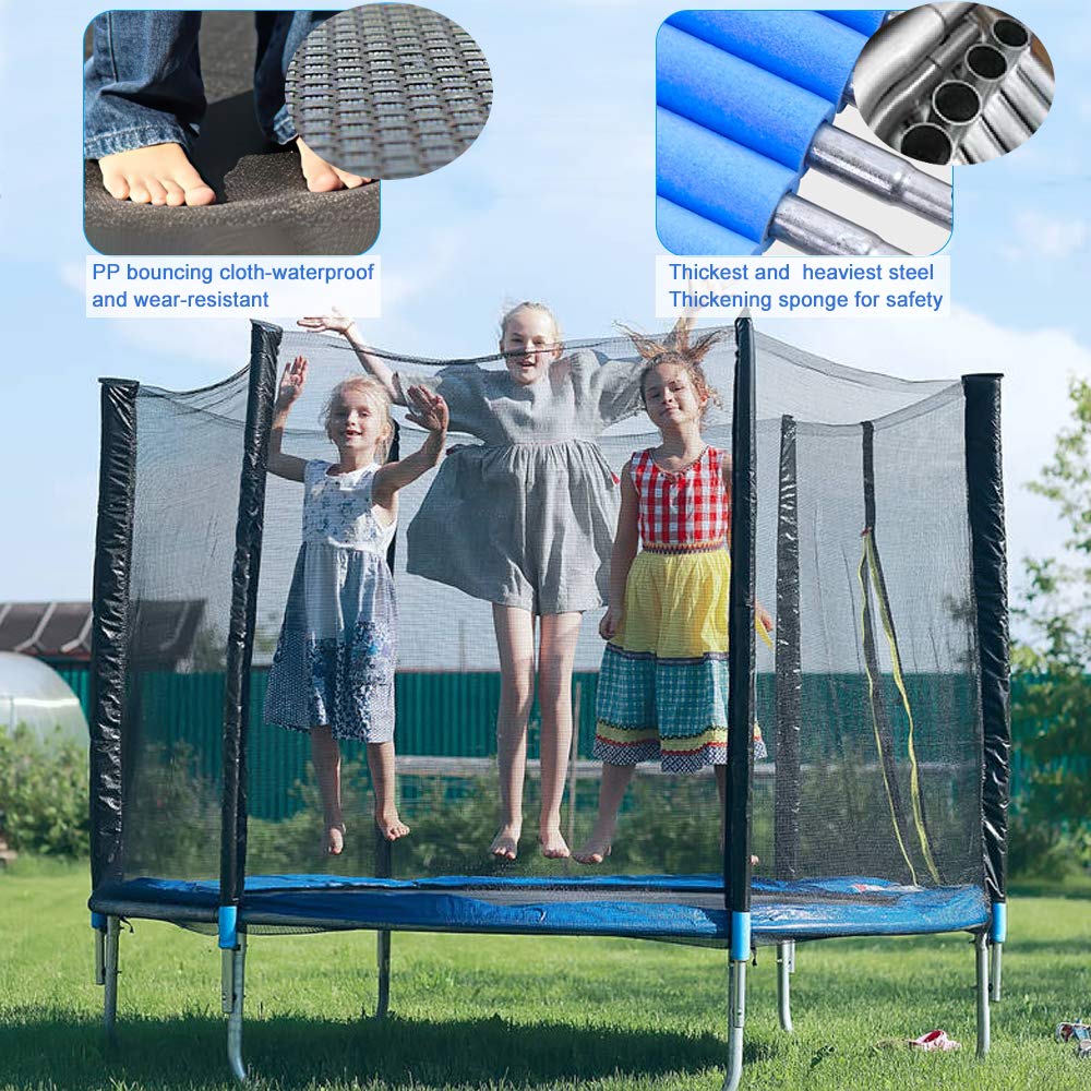 10 FT Trampoline with Safety Enclosure Net Spring Pad Y40505