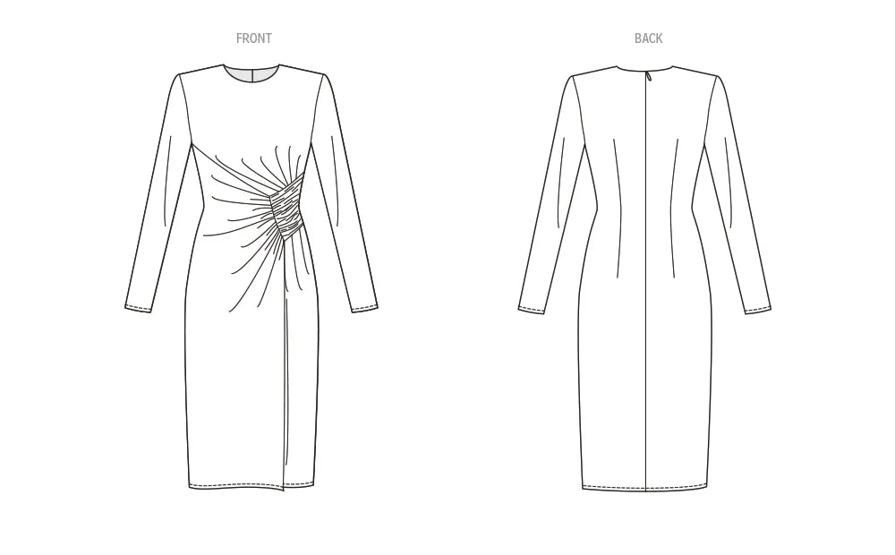 Sewing Pattern Knit Dress B140