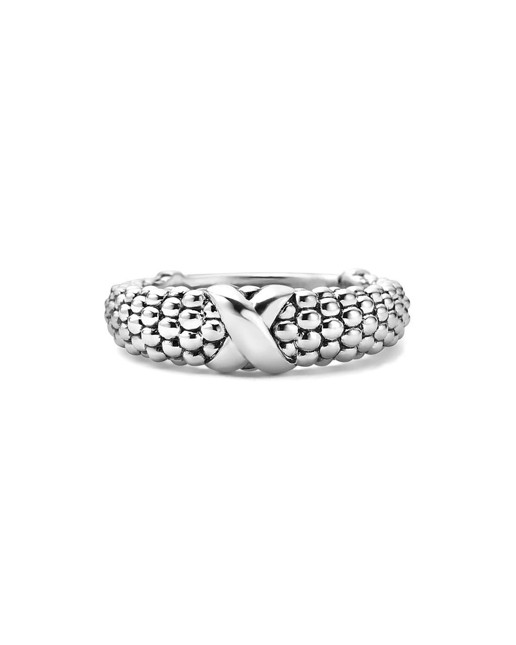 Silver Caviar Band Ring T11500