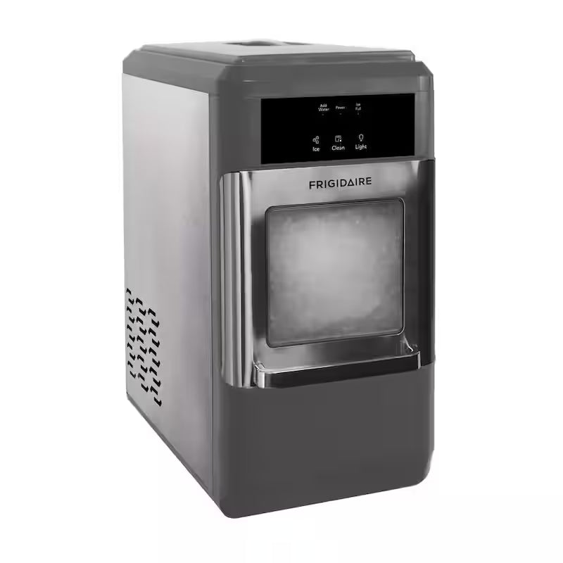 44 lbs. Freestanding Nugget Ice Maker in Stainless Steel and Black H531496