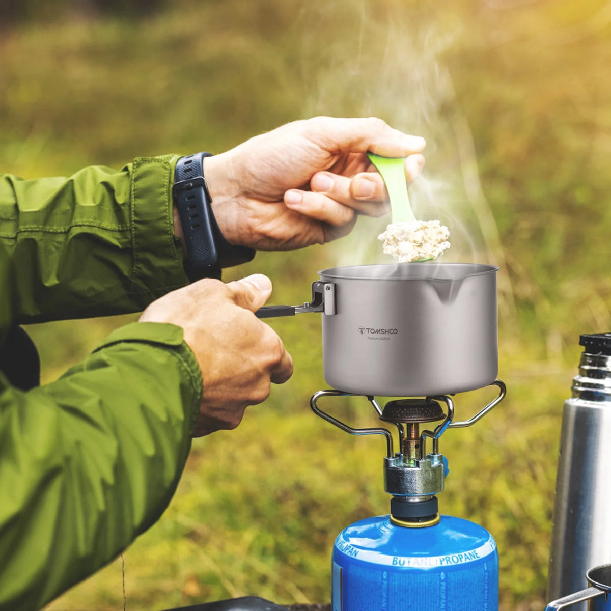 Camping Soup Pot with Lid, 2L Portable Cooking Stock Pot Z5641