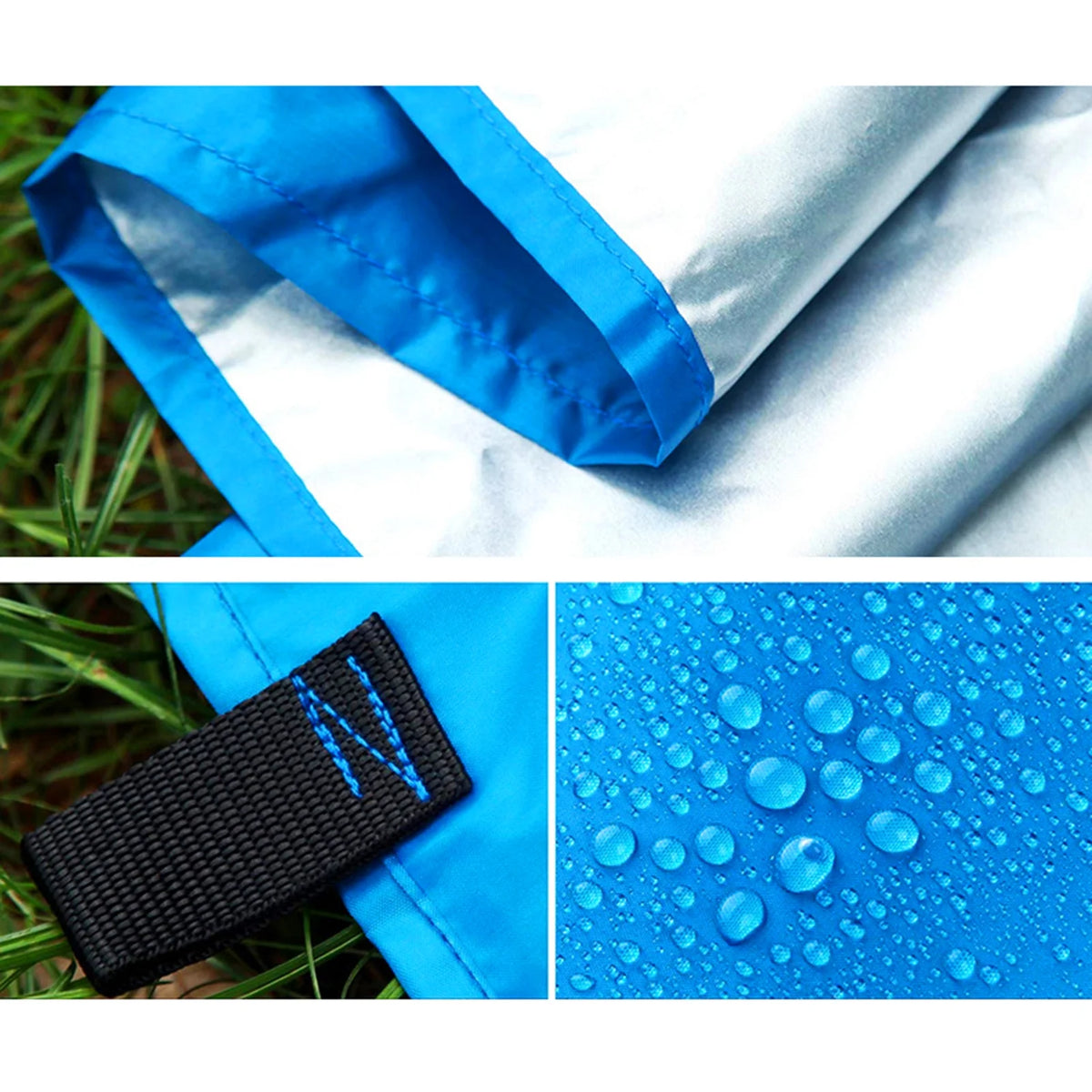 9.8 * 9.8ft Waterproof Camping Tarp Sunshade Rain Shelter Lightweight Tarpaulin Canopy V866