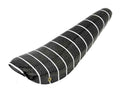 Black Vinyl Banana Seat with Silver Stripes P56127