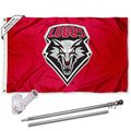 New Mexico Lobos Flag and Pole Set P35390