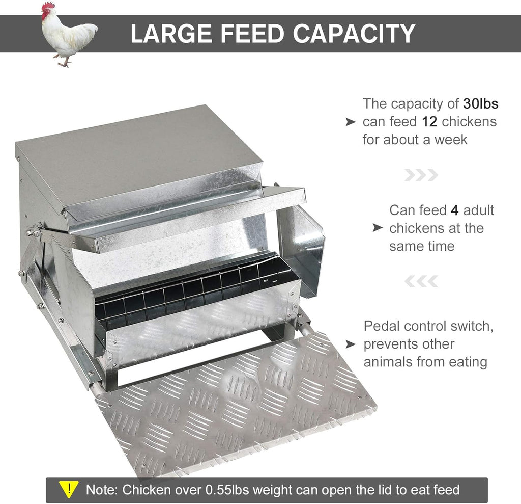 Automatic Chicken Poultry Feeder with Galvanized Steel and Aluminium Build Z57013