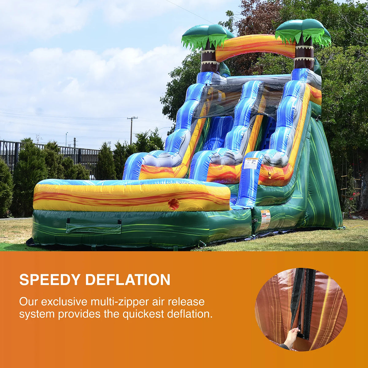 Commercial Grade Inflatable Bounce House Water Slide with Splash Pool and Blower R872664