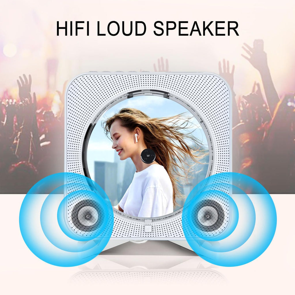 DVD Player with Bluetooth 5.1 Dual Speakers, Remote Control, RCA, HDMI Cable, HD 1080p W197585