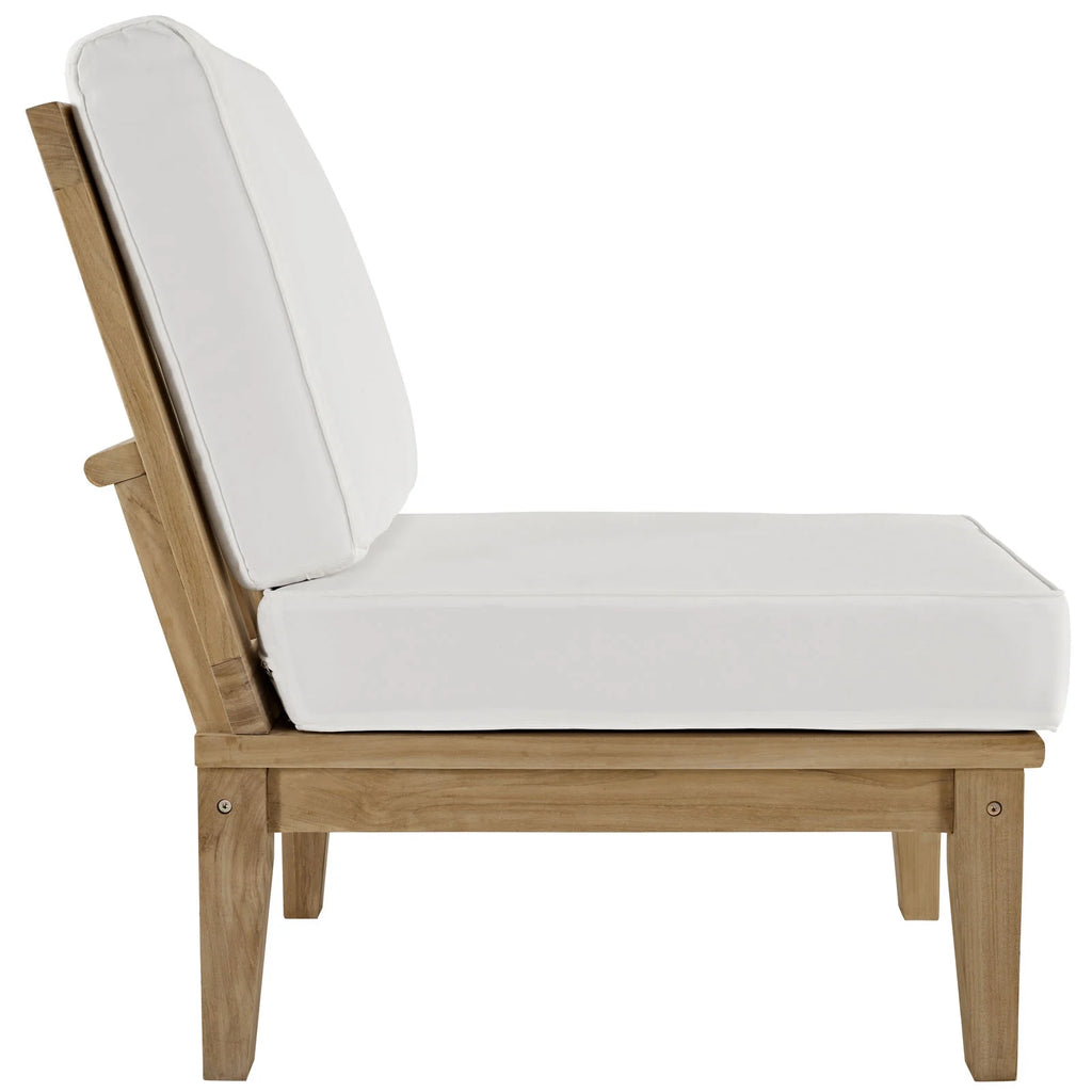White Wood Outdoor Patio Teak Sofa H1935