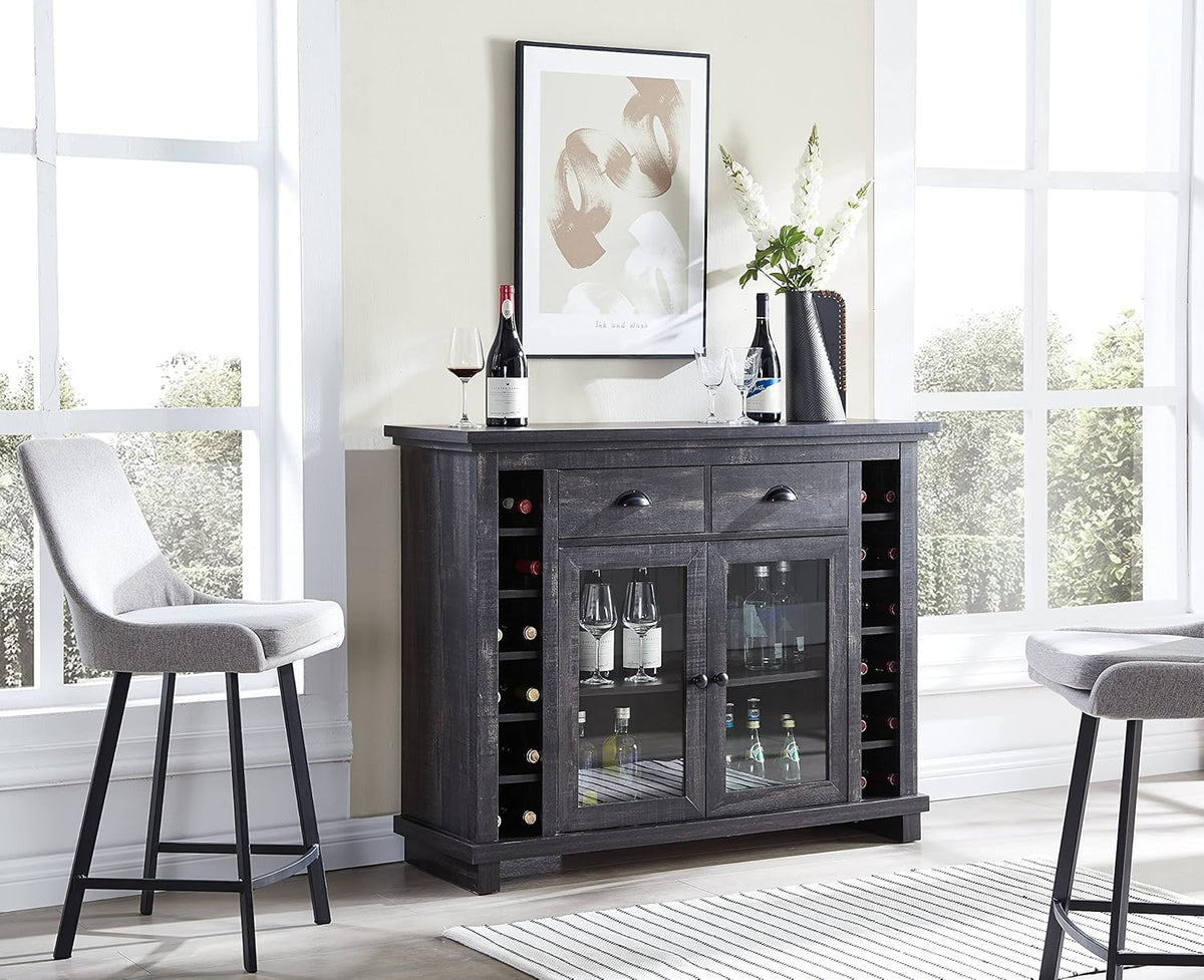 Charcoal Bar Cabinet Server Sideboard S9566