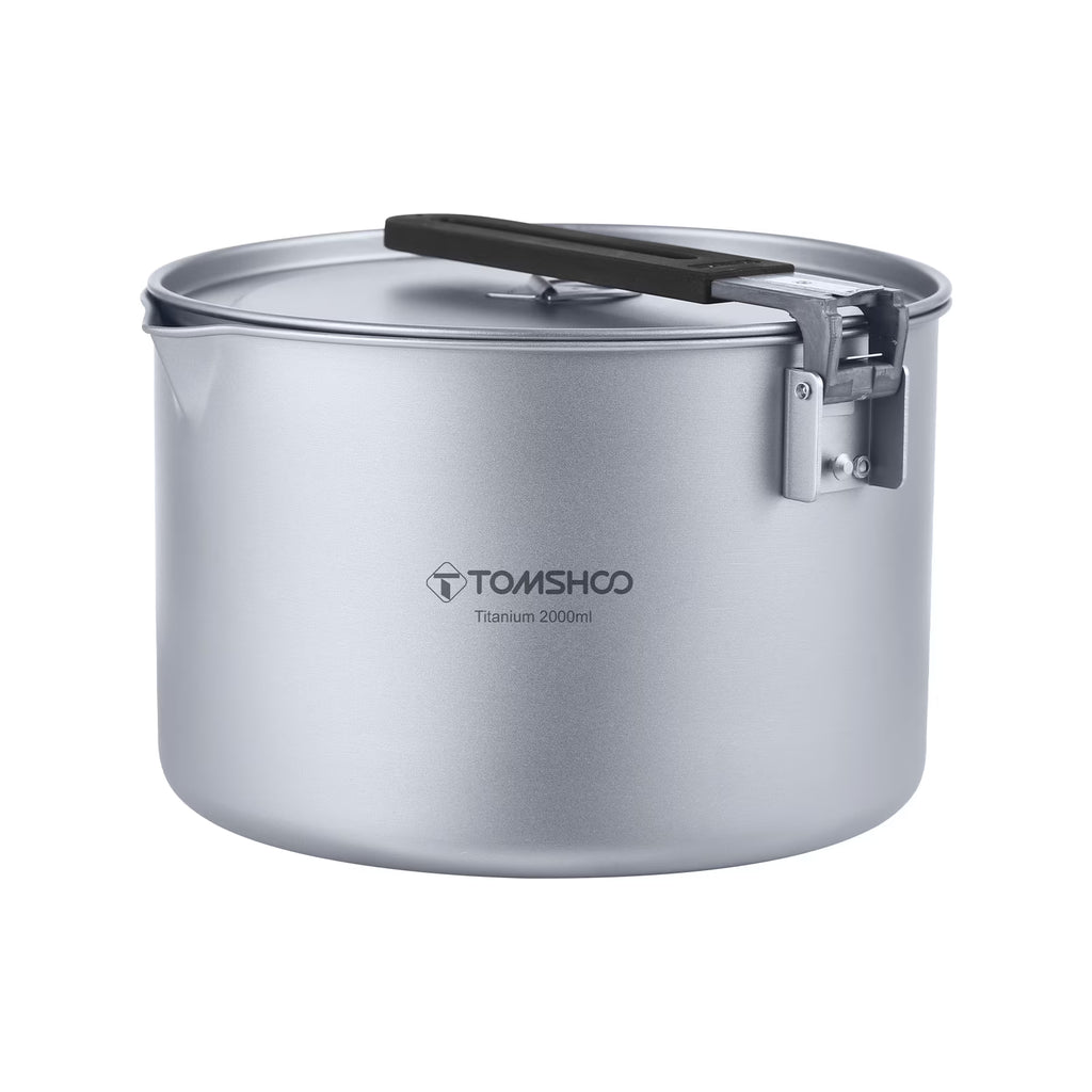 Camping Soup Pot with Lid, 2L Portable Cooking Stock Pot Z5641