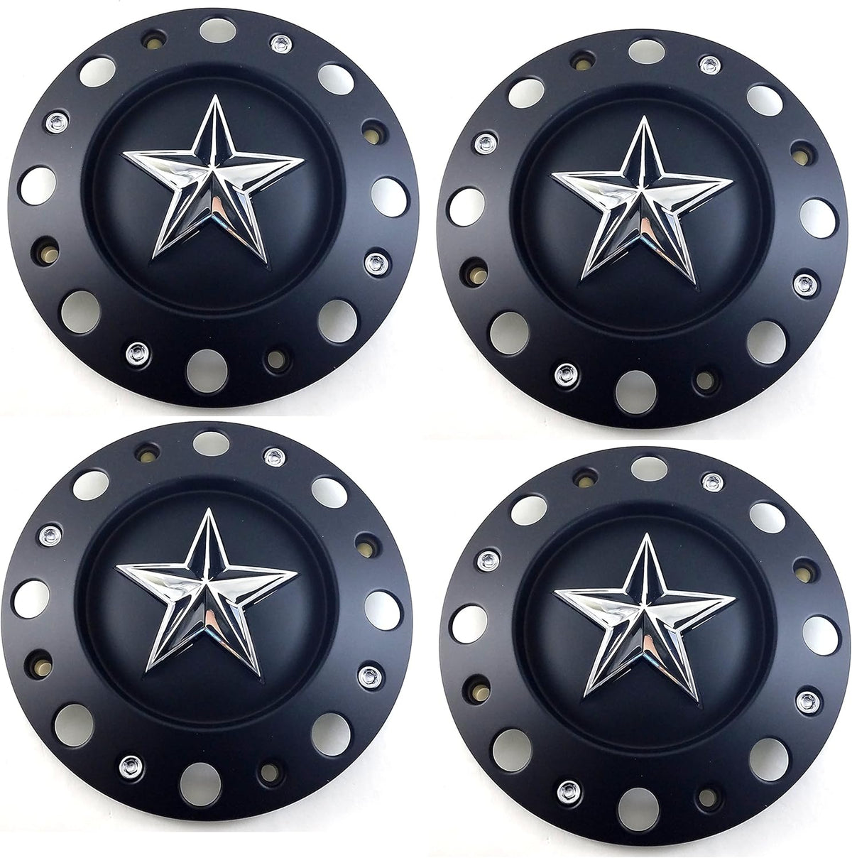 Matte Black Wheel Center Hub Caps X4336