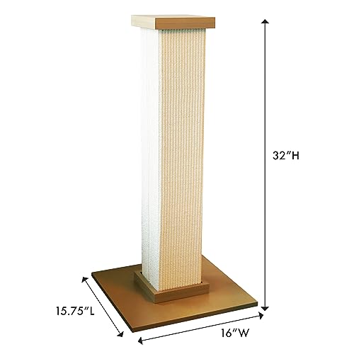 Beige Large 32 Inch Sisal Fiber Scratching Post H40464