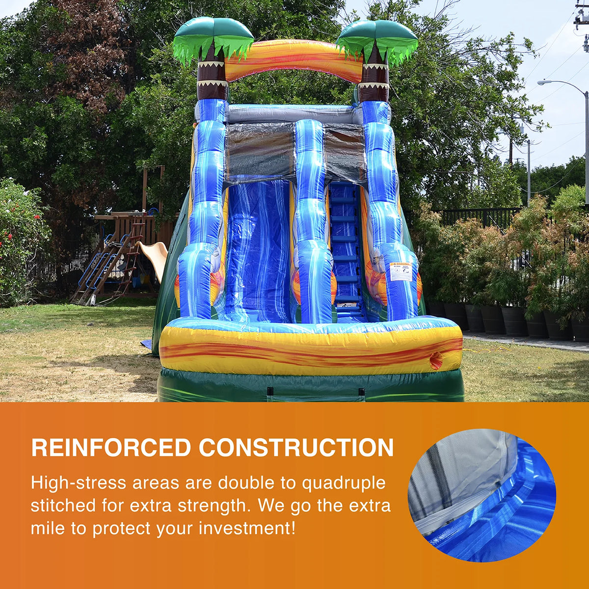 Commercial Grade Inflatable Bounce House Water Slide with Splash Pool and Blower R872664