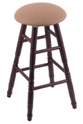 Dark Cherry Finish Oak Counter Stool with Beechwood Seat E56561